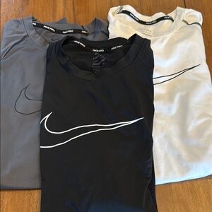 Nike Pro Dri-FIT T-Shirts - Black, Gray and White